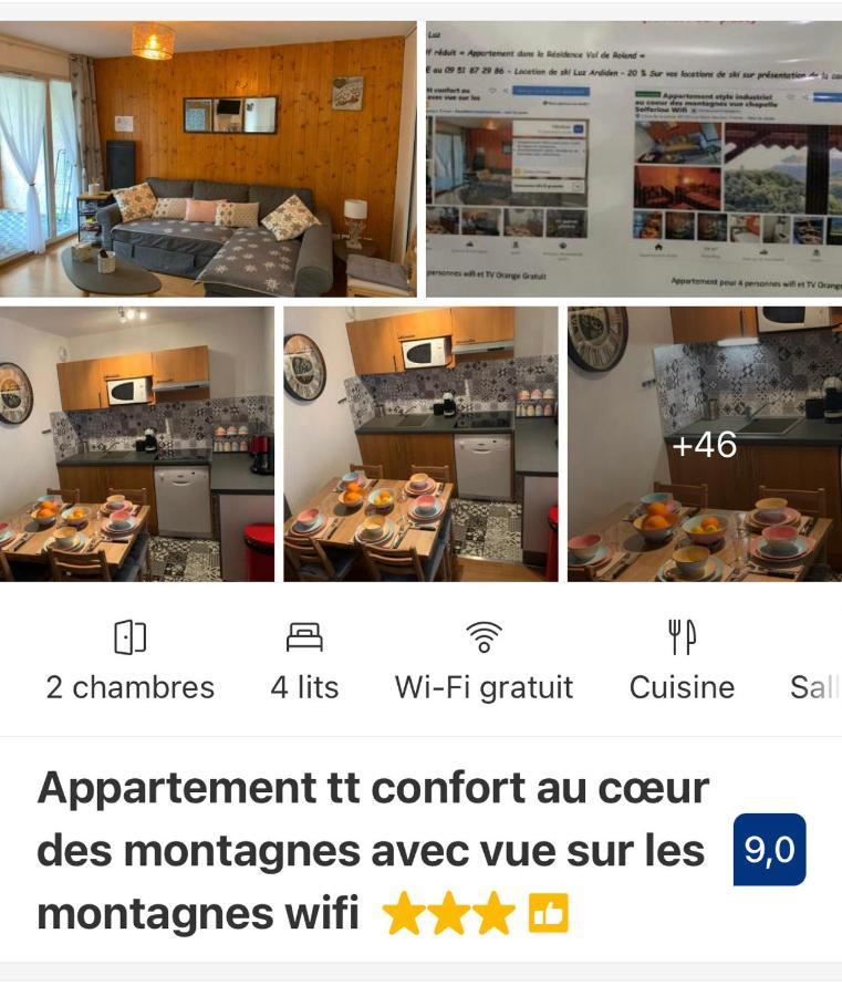 Appartement Tt Confort Au Coeur Des Montagnes Vue Sur Les Montagnes II Wifi Luz-Saint-Sauveur Luaran gambar
